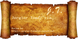 Jergler Tomázia névjegykártya